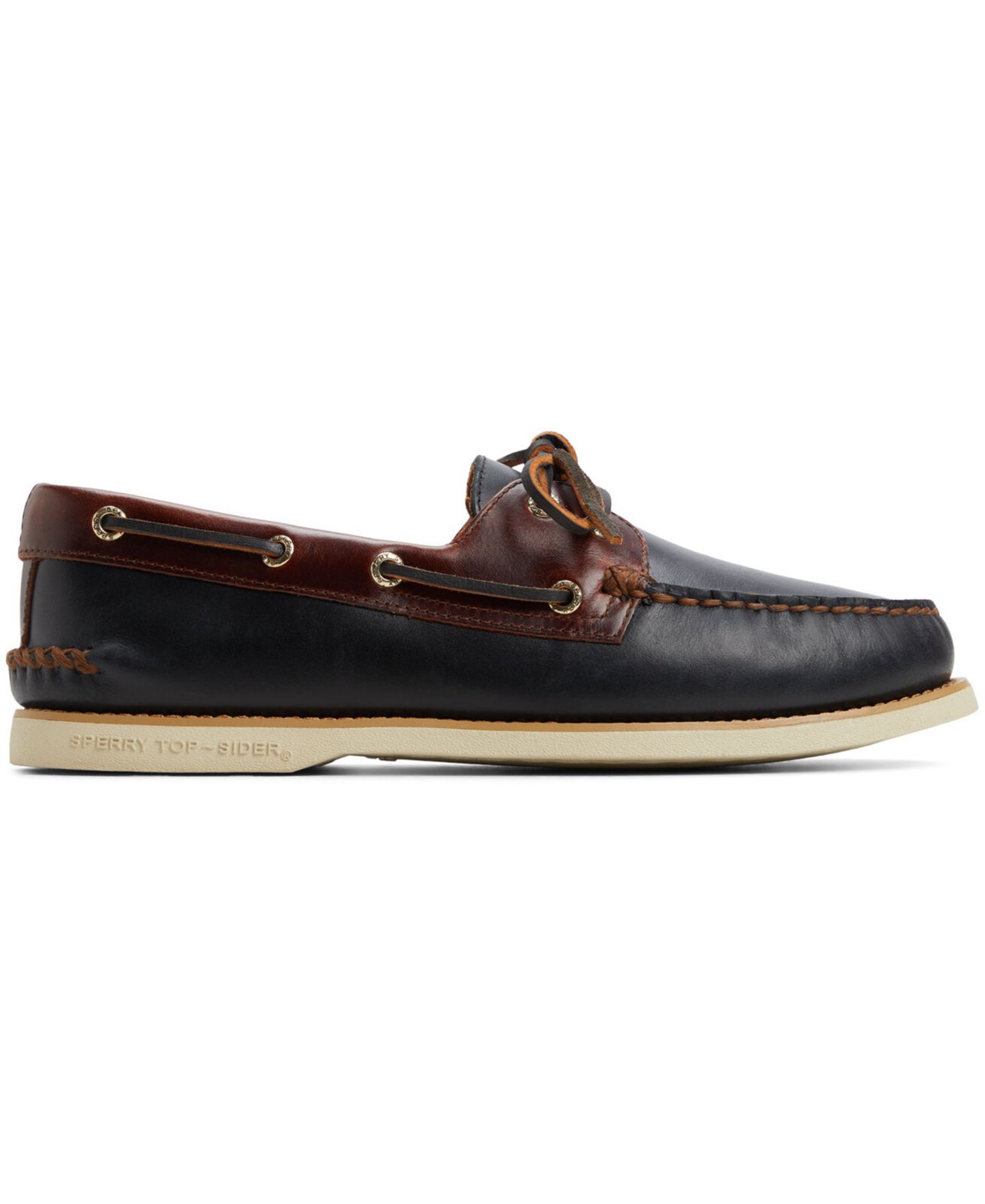 Мужские туфли Sperry Gold Cup Authentic Original 2-Eye Boat, цвет: Чёрный / Коричневый — фото 2