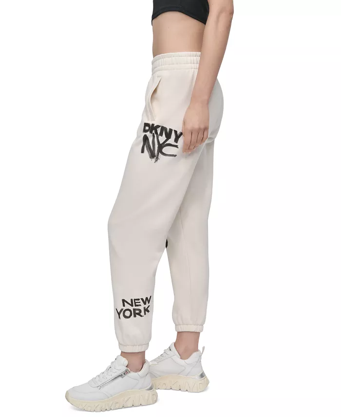 Women's Graffiti Logo Cotton-Blend Joggers - thumbnail 9
