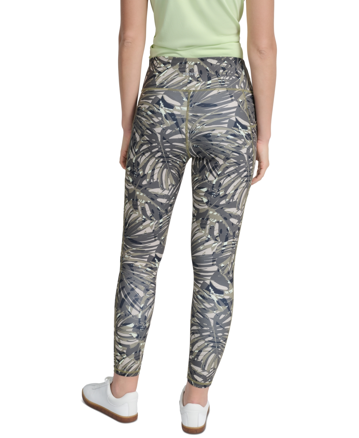 Dkny Sport Women's Printed High-waist 7/8 Tights In Brown