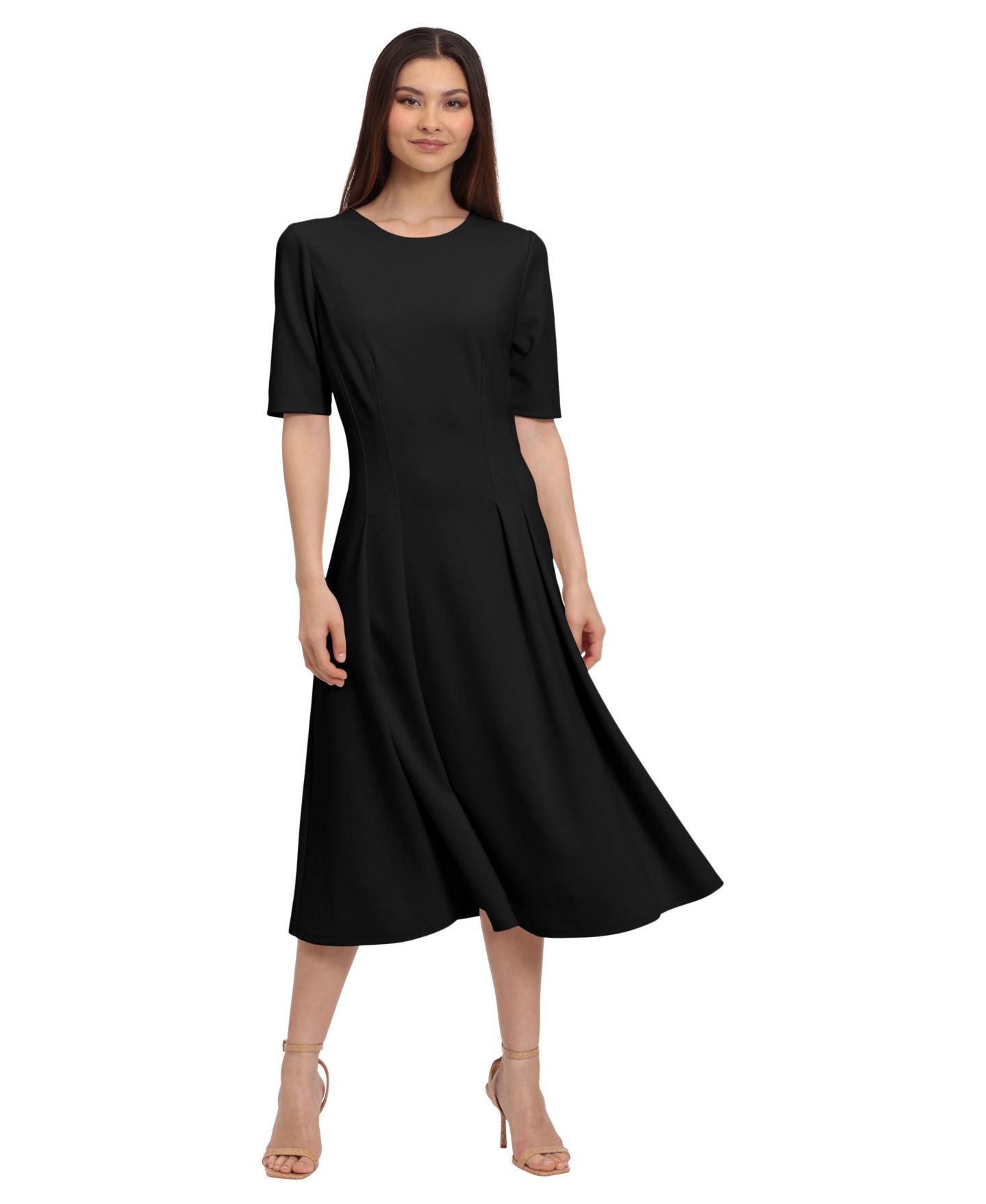 Женское платье Maggy London Short-Sleeve Midi, цвет: Чёрный — фото 2