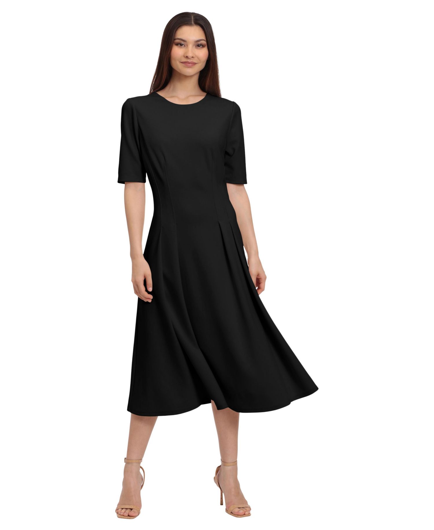 Women's Short-Sleeve Midi Dress
