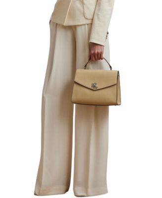 Lauren Ralph Lauren Textured Leather Large Farrah Satchel