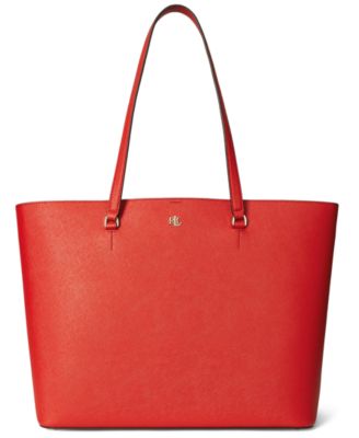 Lauren Ralph Lauren - Karly Crosshatch Leather Large Tote