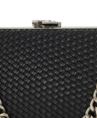 Woven Leather Mini Franki Clutch