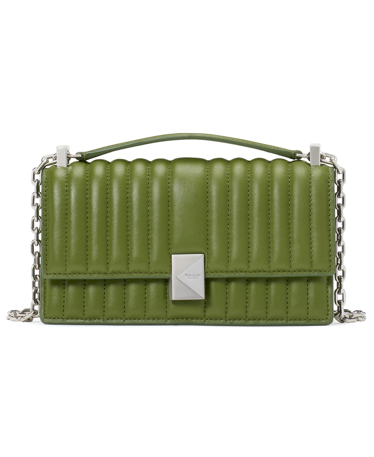 Deco Quilted Leather Mini Flap Chain Crossbody Bag - Jungle Vine