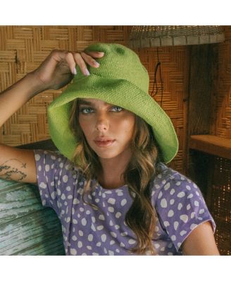 BLOOM Crochet Sun Hat In Lime Green