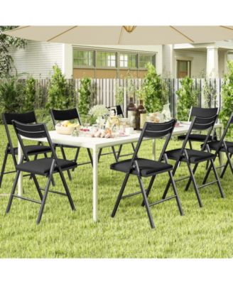 4-Pack Padded Folding Chair Set with Cushioned Seat & Backrest for Home, Office, Dining, or Events