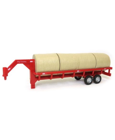 Детские игрушки Big Country Toys 1/20 Gooseneck Round Bale Trailer with 4 Round Bales