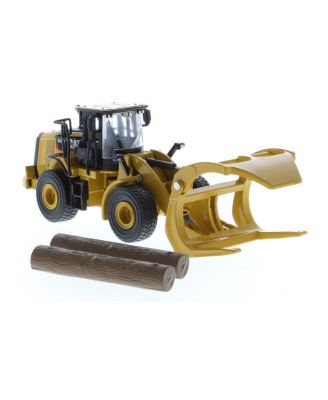 1/64 CAT 950M Wheel Loader W/ Log Fork, Bucket & 2 Log Poles
