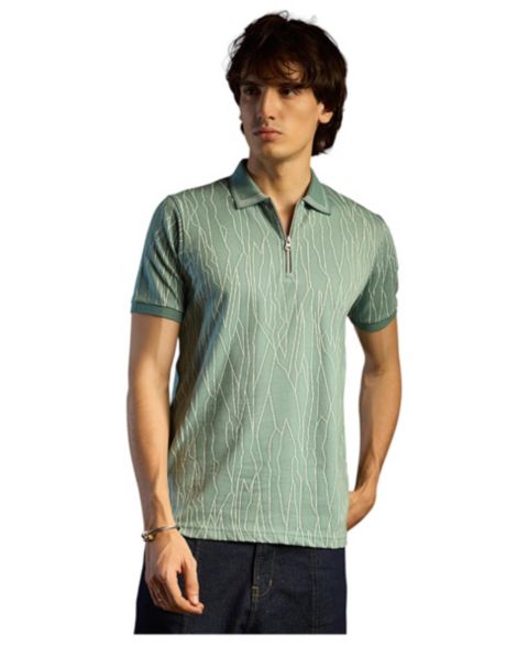 Мужская футболка Cahoot Sea Green Crevice-Lined, цвет: Зелёный