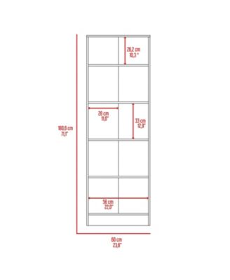 Dakari Multistorage Double Door Cabinet, Five Shelves
