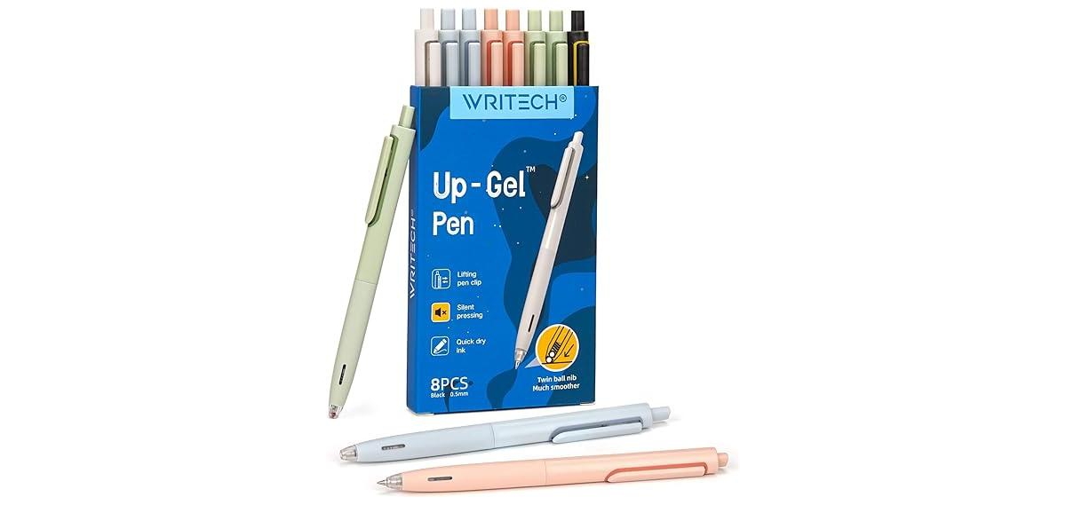 0.5MM Gel Pens - Black 8CT - Assorted Colors