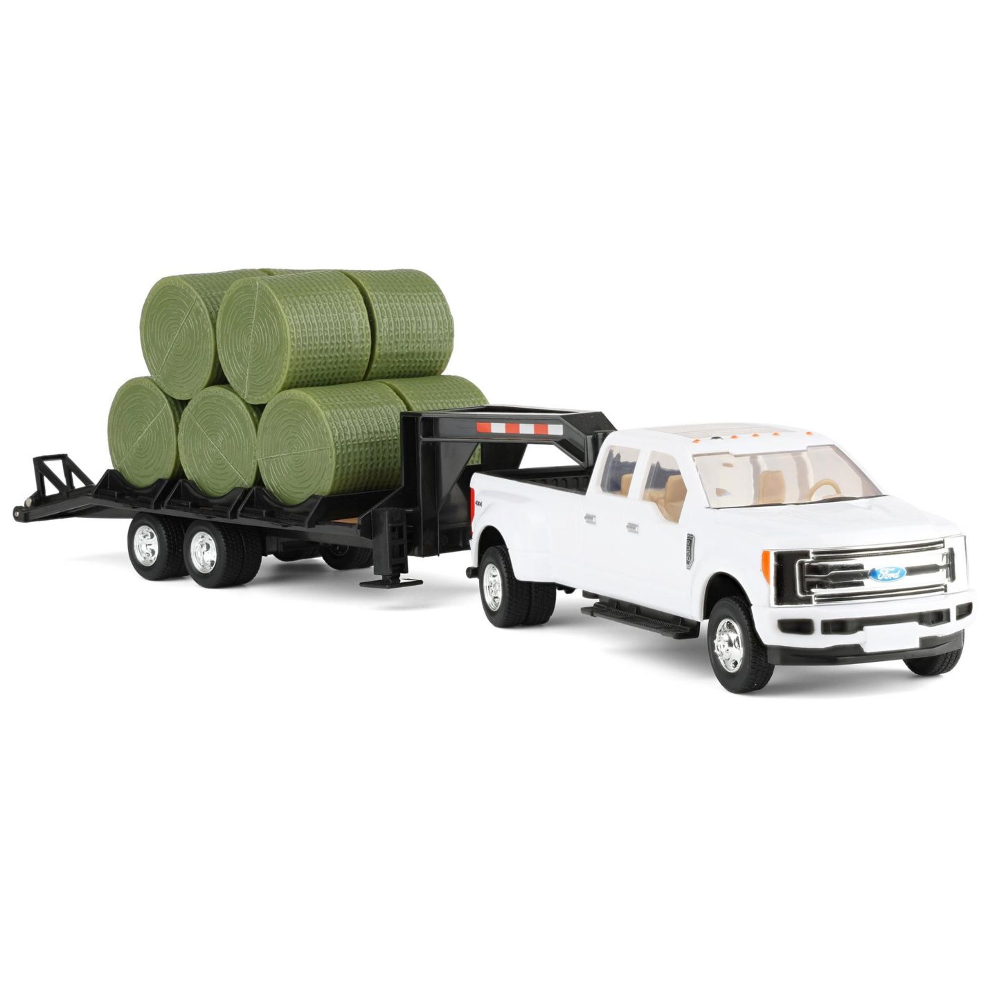 Детская игрушка ERTL 1/32 Ford F-350 Dually Pickup Truck with Trailer and Bales — фото 2