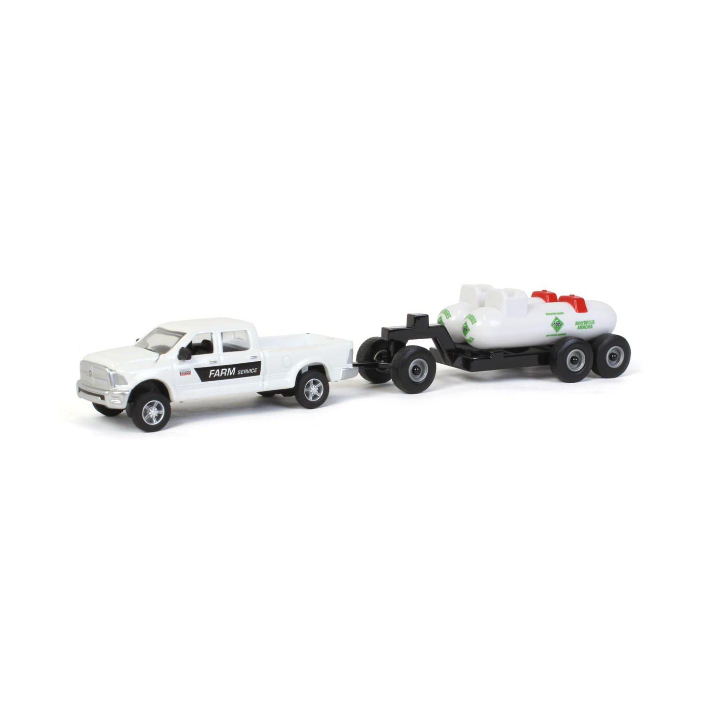 Детские игрушки ERTL 1/64 Dodge Ram Pickup with Dual Anhydrous Ammonia Tank Carrier — фото 1