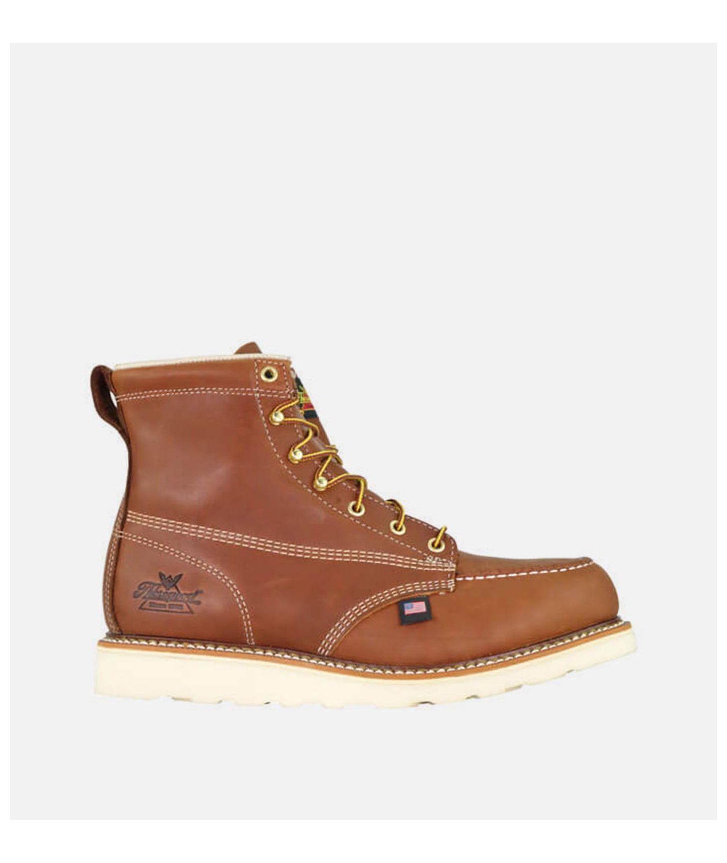 Мужские ботинки Thorogood American Heritage 6" Tobacco Safety Toe Work Boots for Men, цвет: Табачный — фото 1