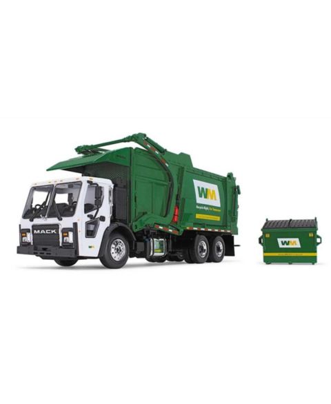 Детская игрушка First Gear 1/34 Mack LR w/ McNeilus Meridian Front Loader and Dumpster, Waste Management