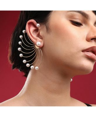 Gold-Plated Swirl Stud Earrings