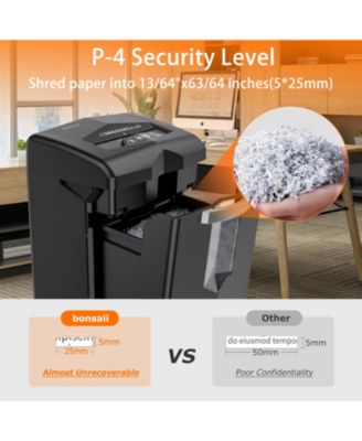 Heavy Duty Paper Shredder, 20 Sheet 40 Mins Large Office Crosscut Shredder for Commercial Use, Anti-Jam System & P-4 High Security Supports CD/Credit Cards/Staples, 7 Gal Pullout Bin