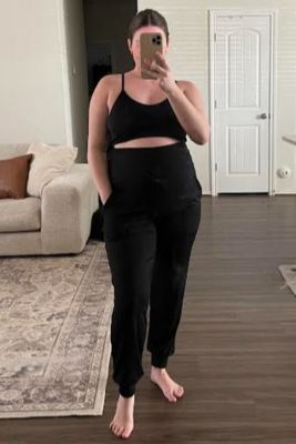 Maternity Navy Blue Band Jogger Pants