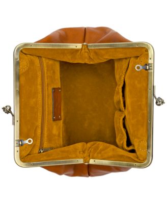 Medium Sofia Kisslock Leather Bag