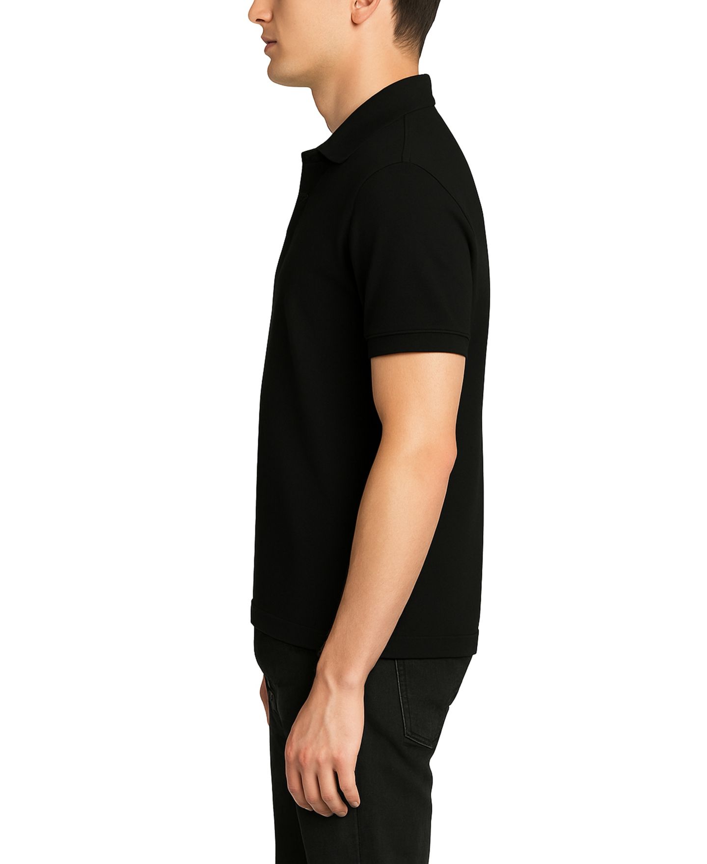 Мужское поло Galaxy By Harvic Polo Avenue Short Sleeve Pique Polo Shirt, цвет: Чёрный — фото 2