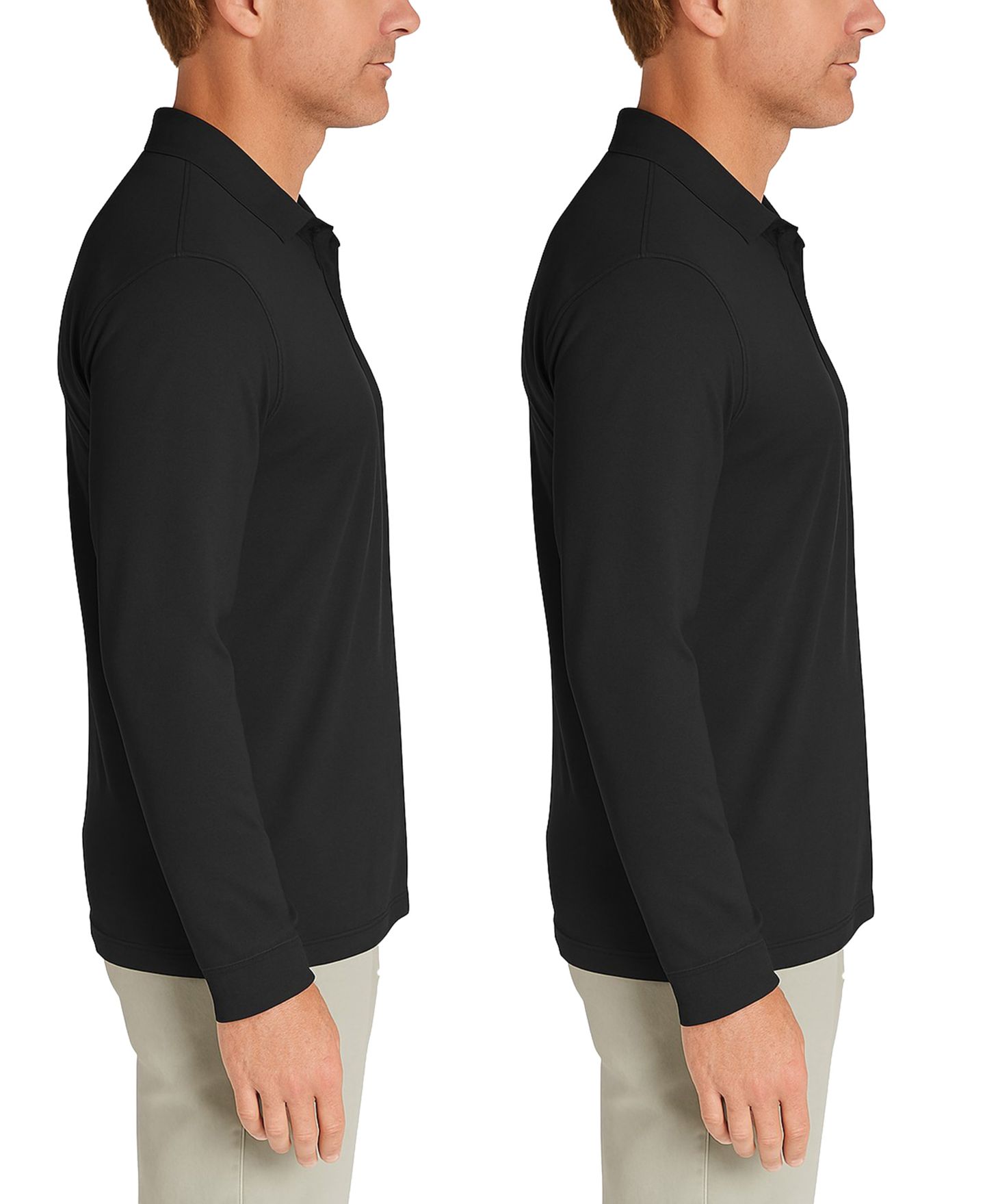 Мужские поло Galaxy By Harvic 2-Pack Jump Start Modern Fit Polo Shirt, цвет: Чёрный — фото 2