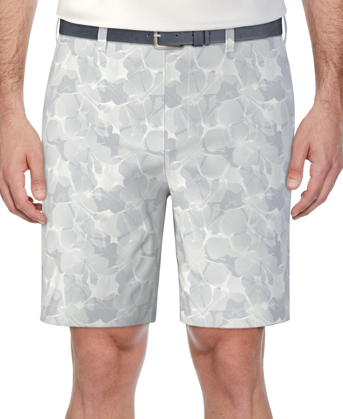 Men's Hibiscus-Print Shorts - Peacoat