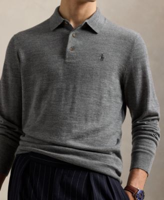Men's Wool Polo-Collar Sweater