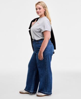 Trendy Plus High-Rise Wide-Leg Jeans, Macy's Exclusive