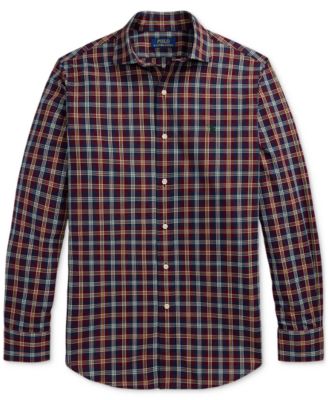 Men's Classic-Fit Plaid Poplin Shirt