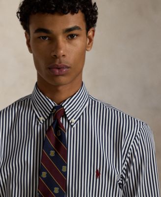 Men's Classic-Fit Striped Poplin Shirt