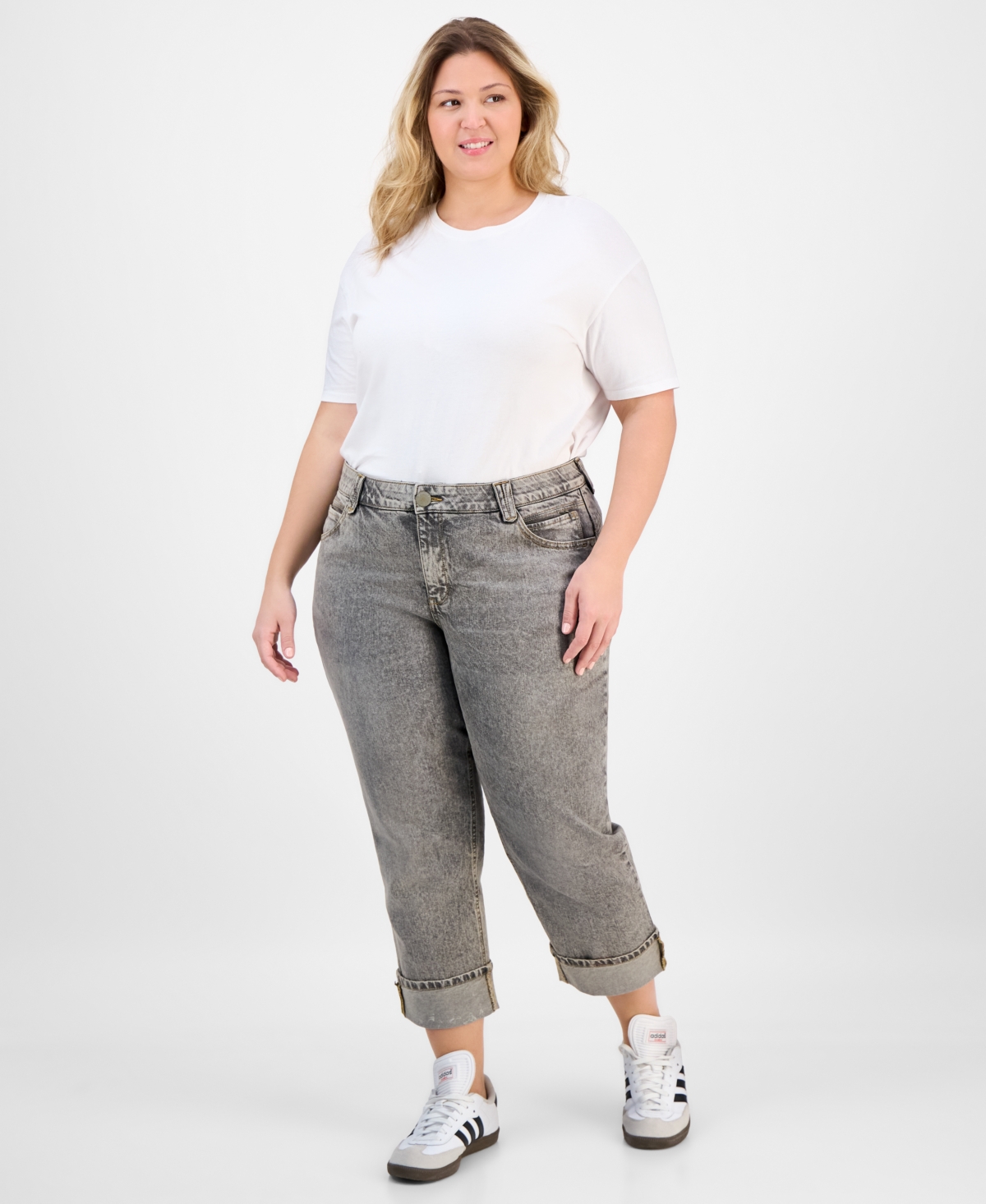Democracy Trendy Plus Size Absolution Boyfriend Pants In Multi