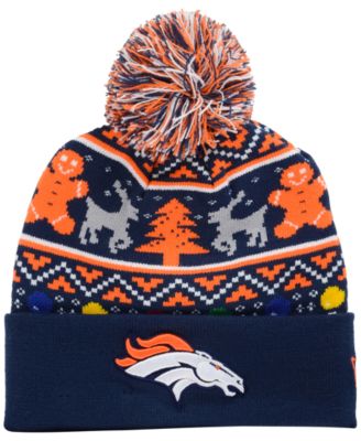 New Era - Denver Broncos Christmas Sweater Pom Knit Hat