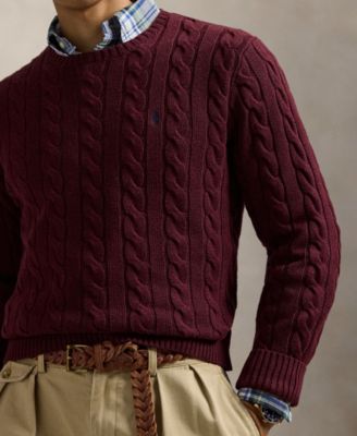 Men's Cable-Knit Cotton Sweater