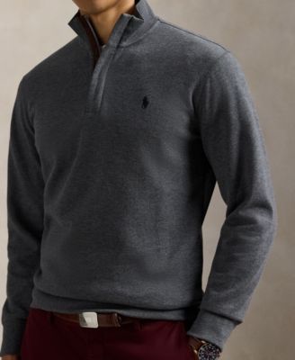 Men's Luxury Jersey Quarter-Zip Pullover Sweater