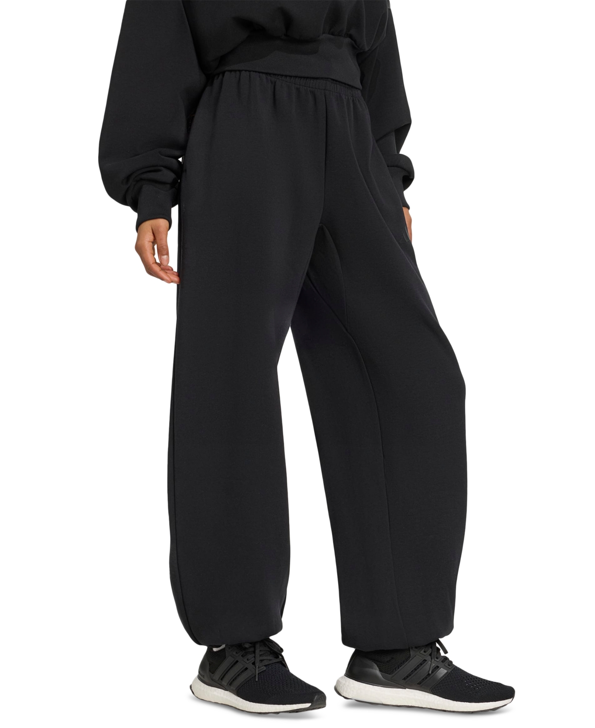 adidas Women's Soft Lux Loose Mid-Rise Pull-On Pants