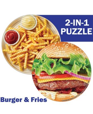 Spin Flip Puzzle: Burger & Fries