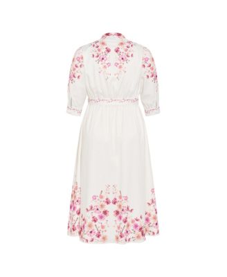 Plus Size Annabelle Button Down Floral Midi Dress