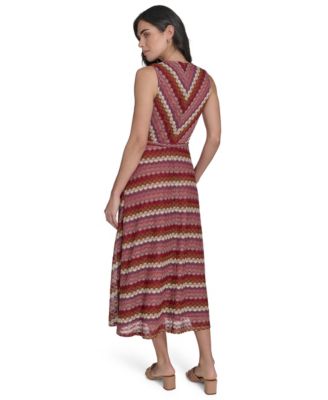 Women's Sleeveless Lace Midi Dress