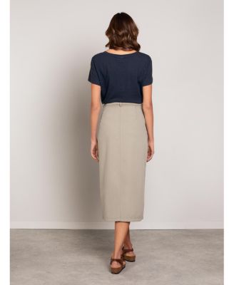 Women's Twill Midi Skirt