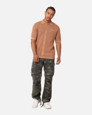 Men's Zyair Knit Rib Button Up Shirt