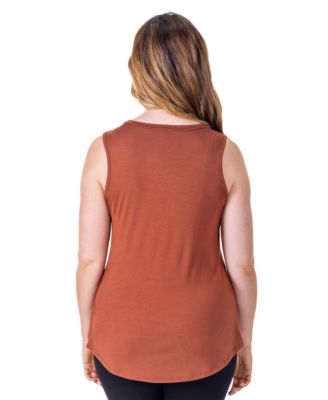 Petite V-Neck Tunic Tank Top with Round Hemline