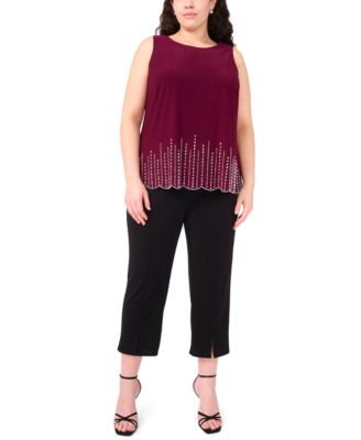 Plus Size Round-Neck Sleeveless Top