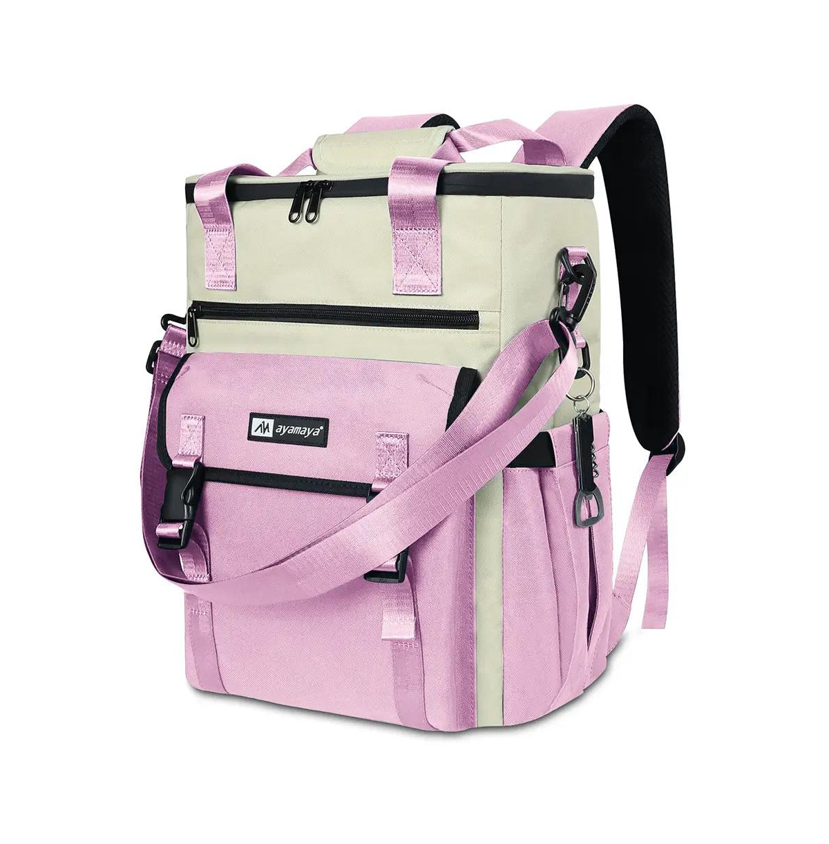 ChillBelle Backpack Cooler for Women &#x2013; Lightweight Insulated Tote with Dual Straps, Waterproof Liner, Wine Bottle Pockets, Leak-Resistant Zippe