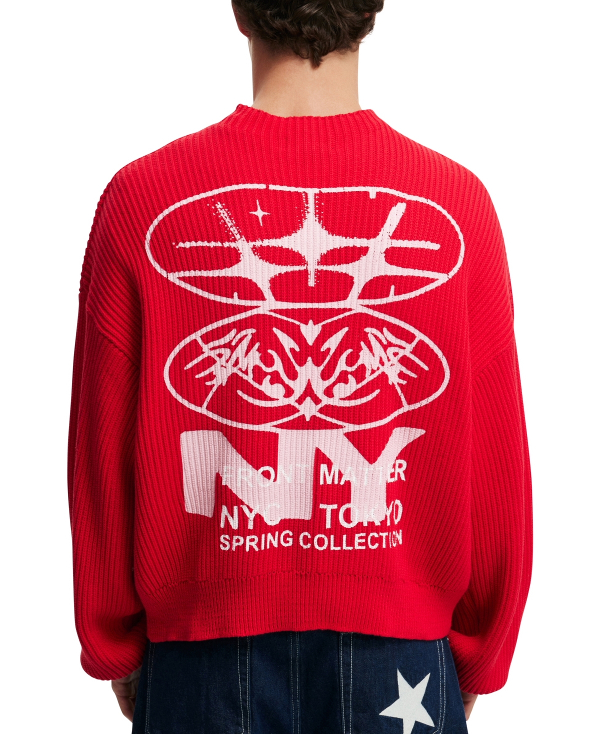 COTTON ON MEN'S RELAXED CREW KNIT SWEATER 