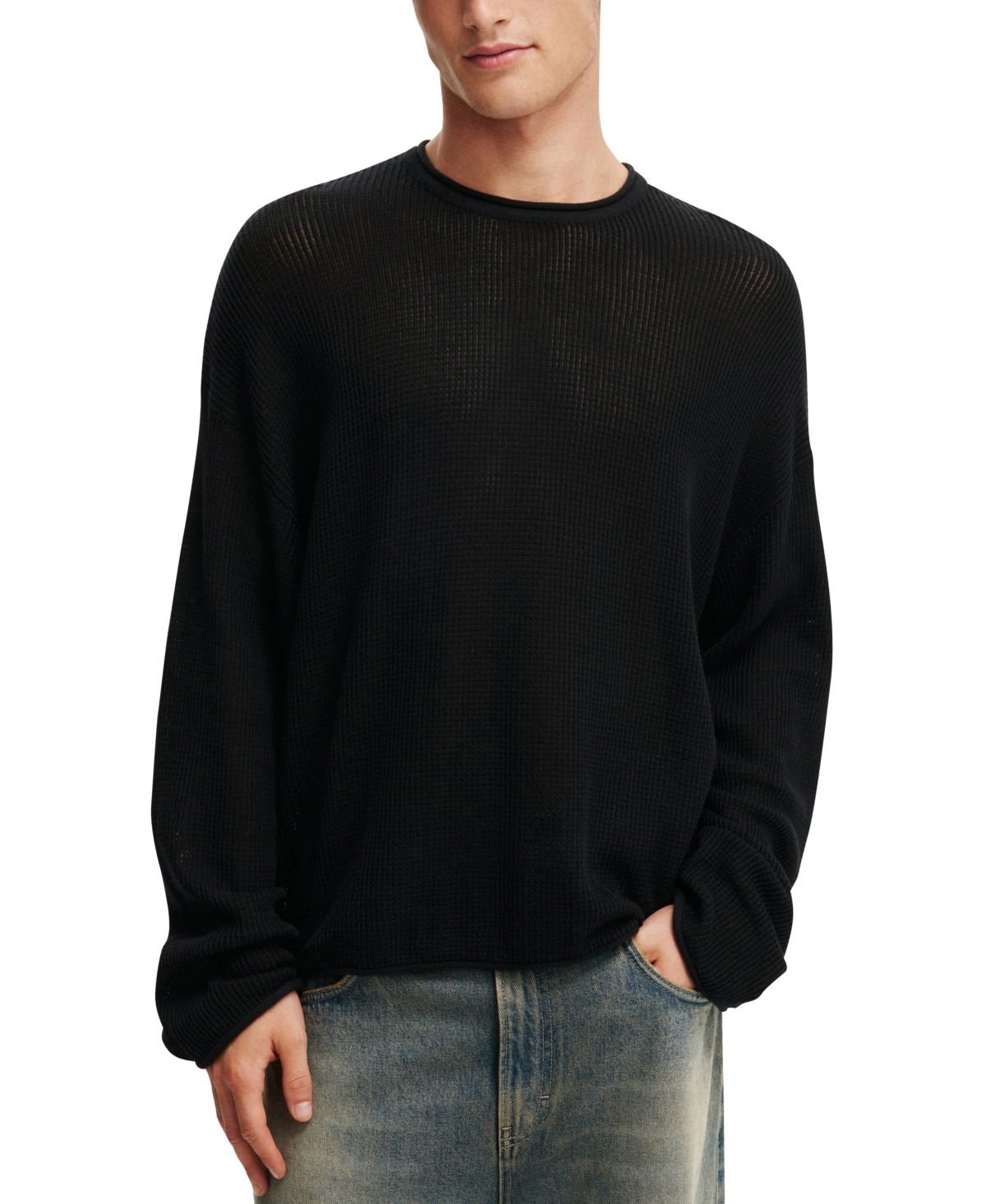 Cotton On Men's Relaxed Summer Knit Sweater