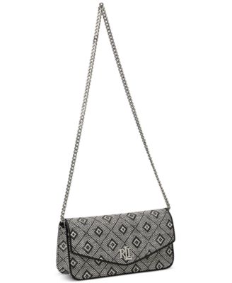 Geo-Motif Woven Straw Medium Sawyer Bag