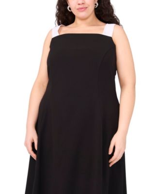 Plus Size Sleeveless Square-Neck Midi Dress