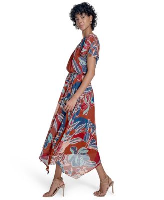 Petite Short-Sleeve Fit & Flare Dress