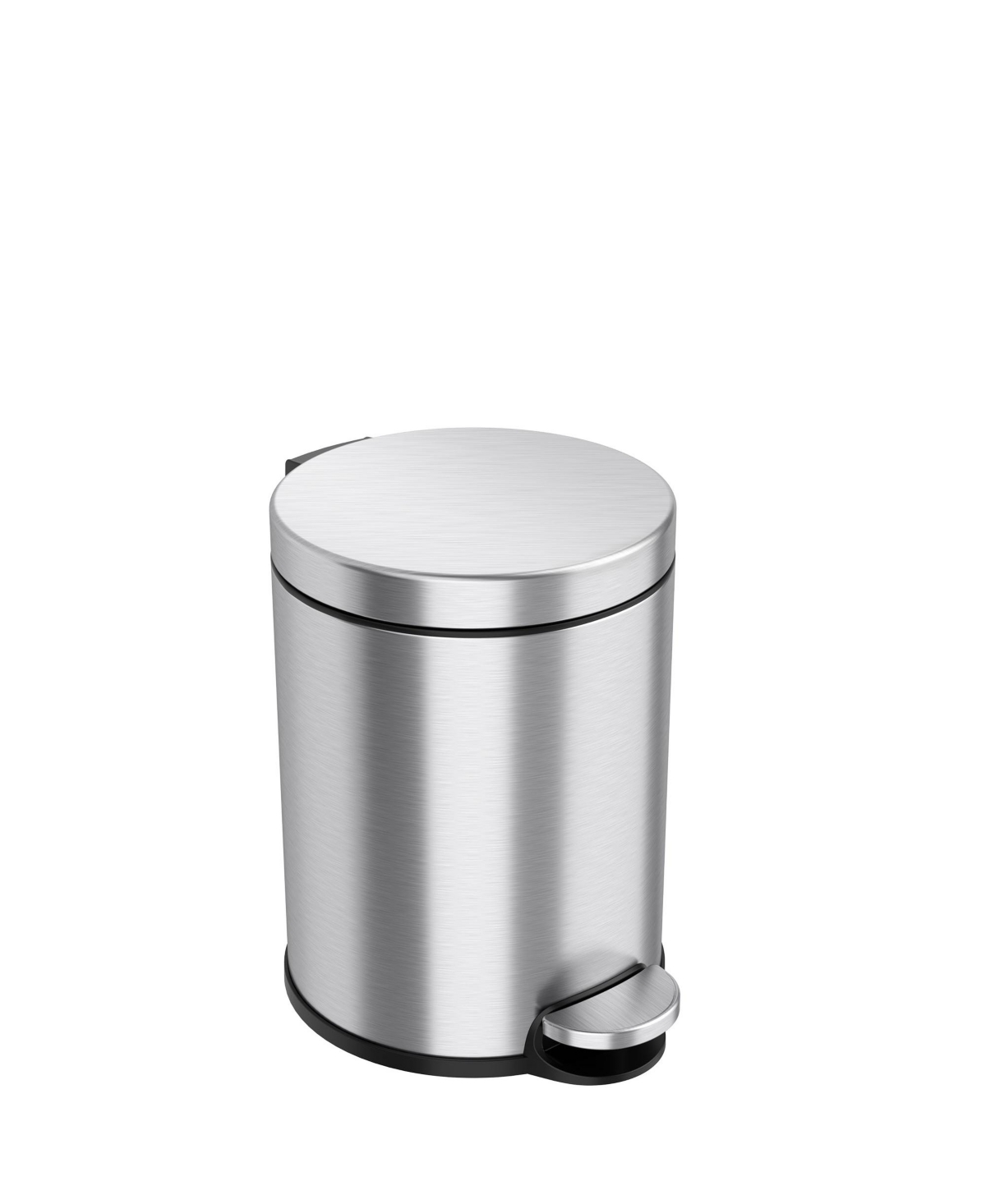 SoftStep Stainless Steel Round Step Trash Can with AbsorbX Odor Filter and Removable Inner Bucket - Stainless steel